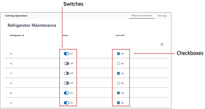 Highlighting both switches and checkboxes in an app