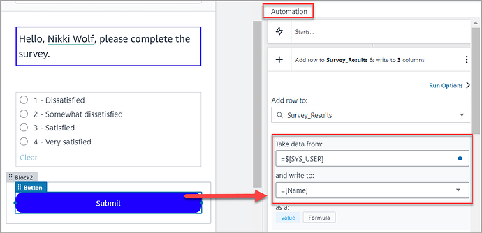 SYS_USER Variable used in an Automation Image